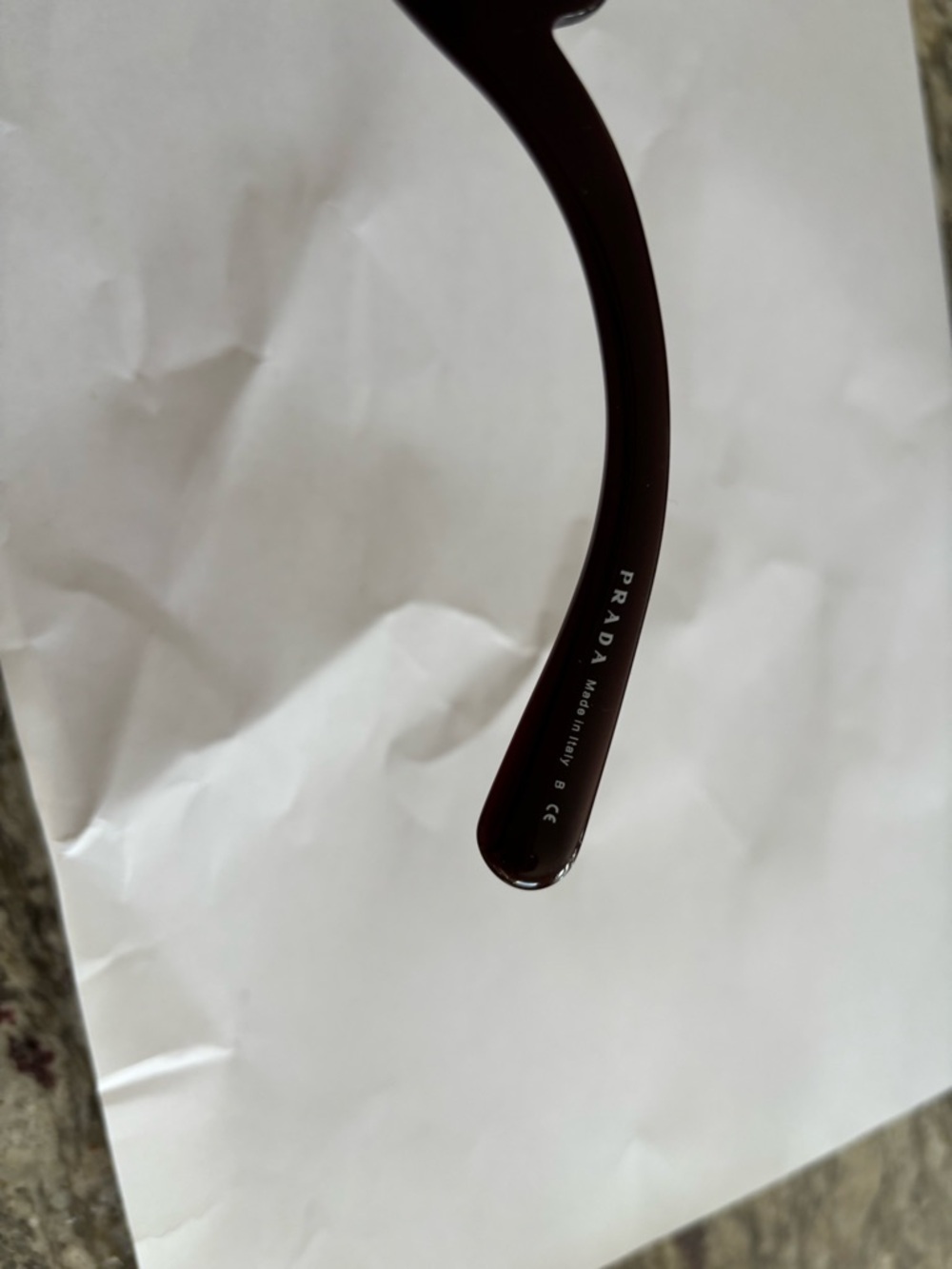 PRADA Minimal Baroque Round Sunglasses - Tortoise/Burgundy (SPR 27N) - Picture 3 of 6